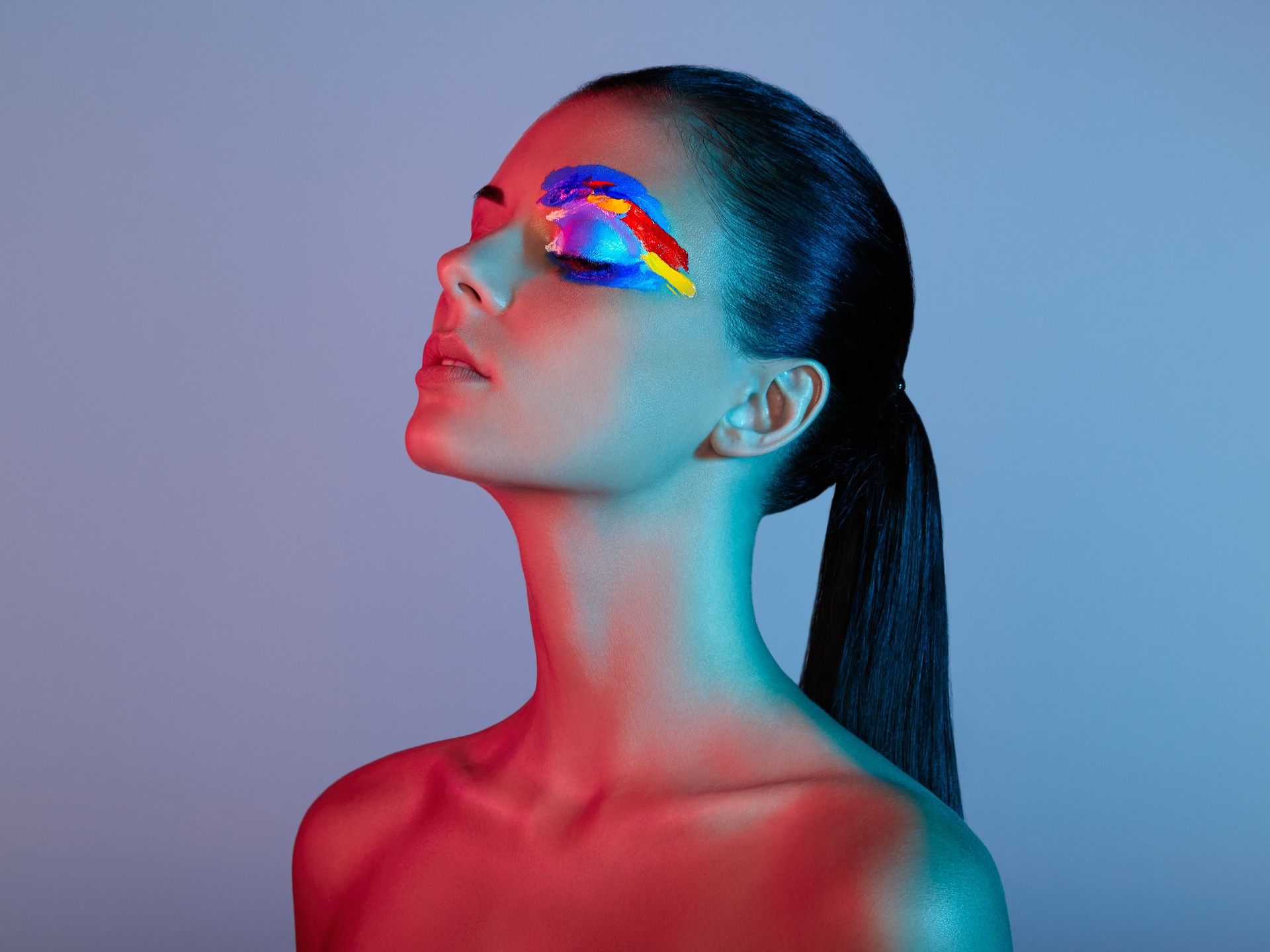 Fashion campaign makeup by professional artist